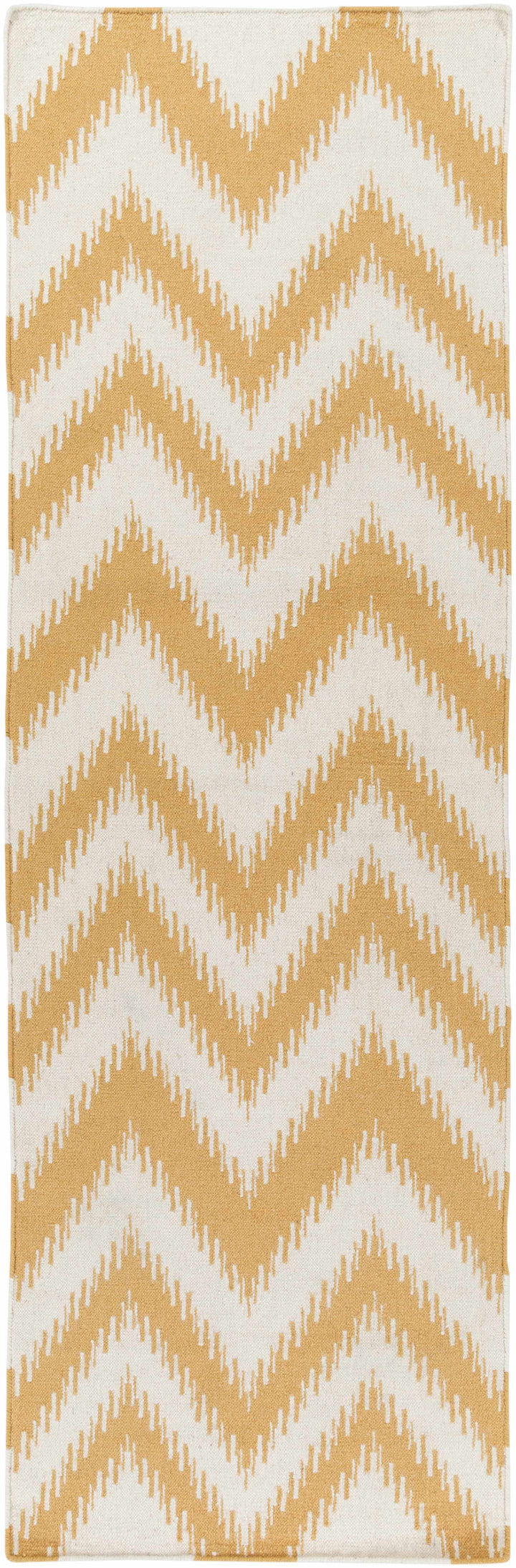 Oran Ivory And Mustard Modern Style Hand Woven Area Rug