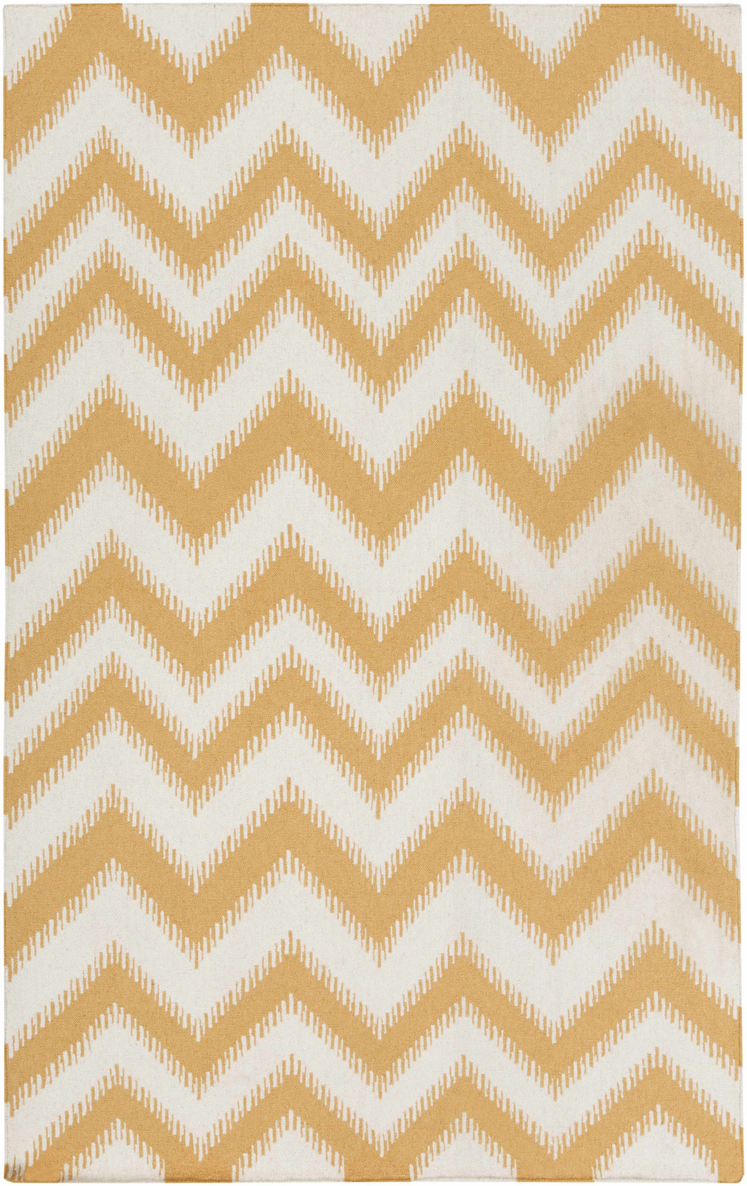 Oran Ivory And Mustard Modern Style Hand Woven Area Rug