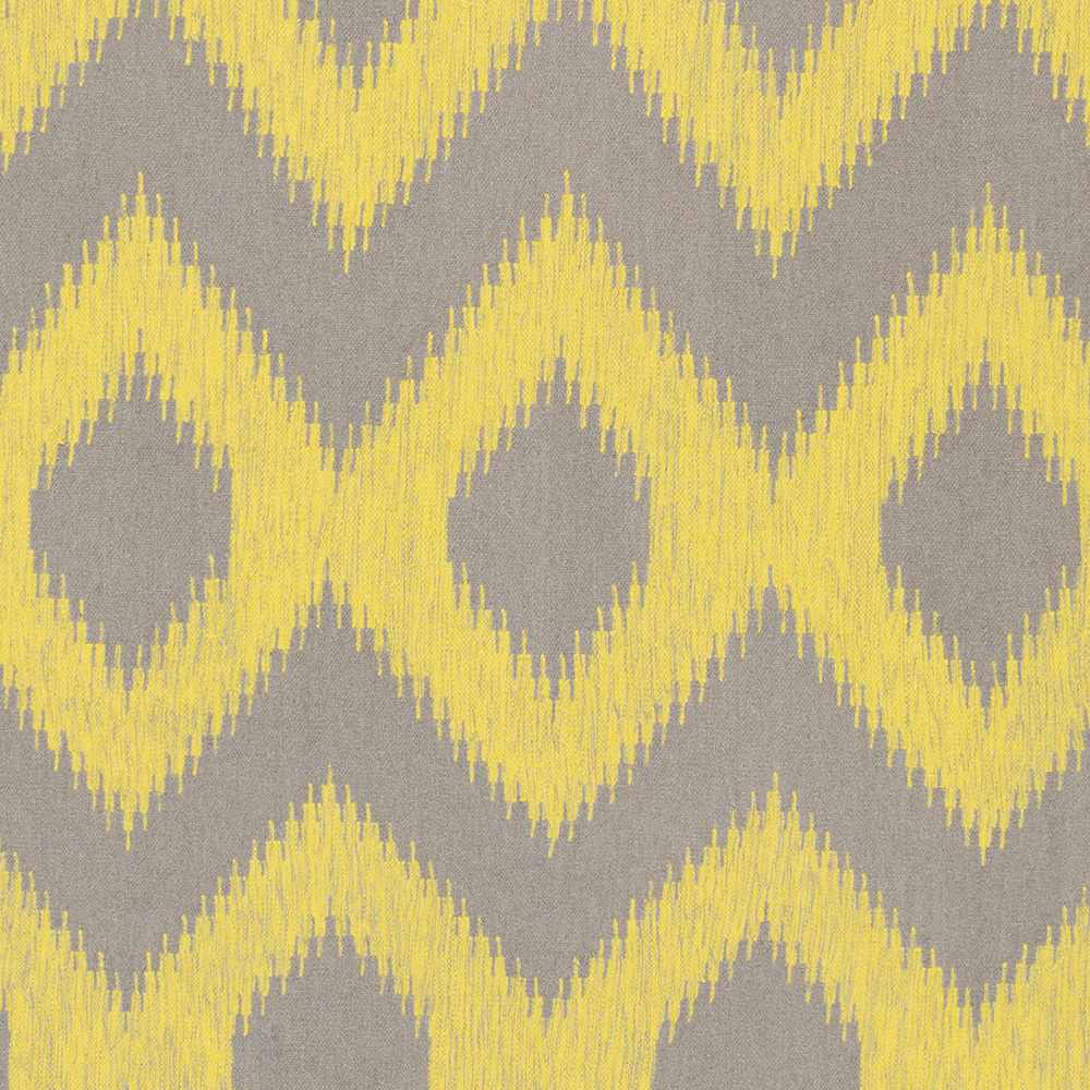 Oradell Contemporary Yellow And Gray Ikat Wool Rug - The Rug Decor