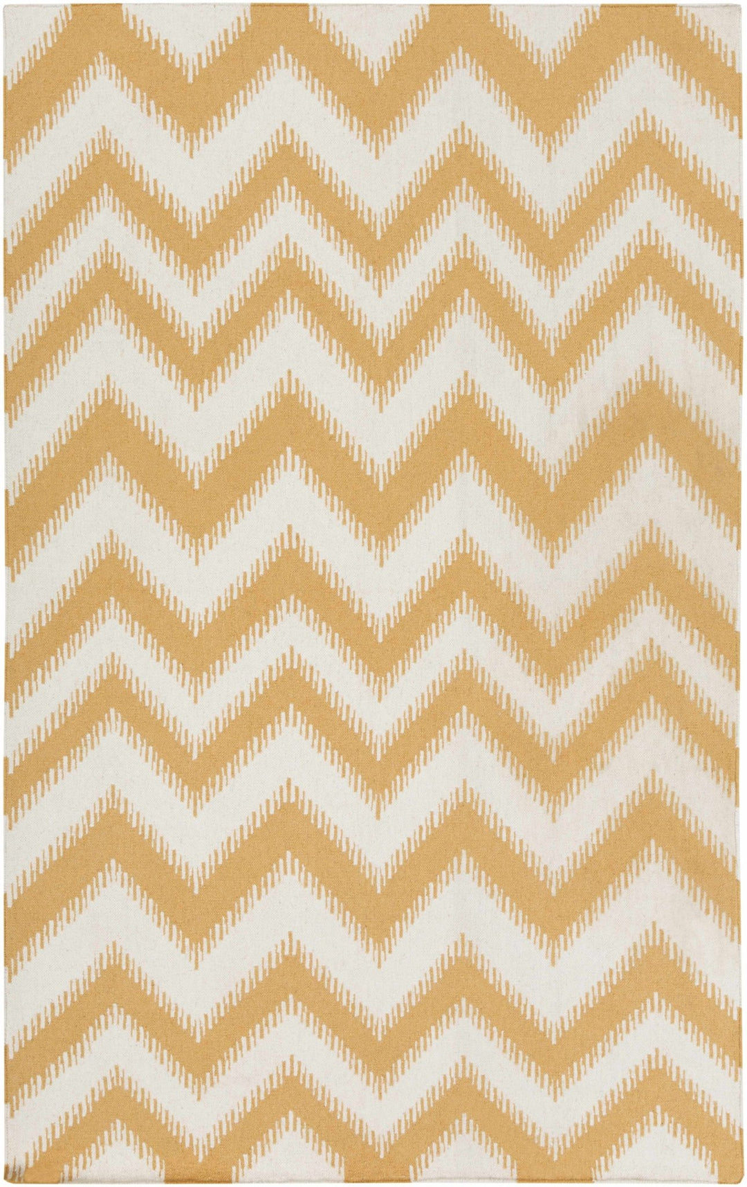 Oran Ivory And Mustard Modern Style Hand Woven Area Rug - The Rug Decor