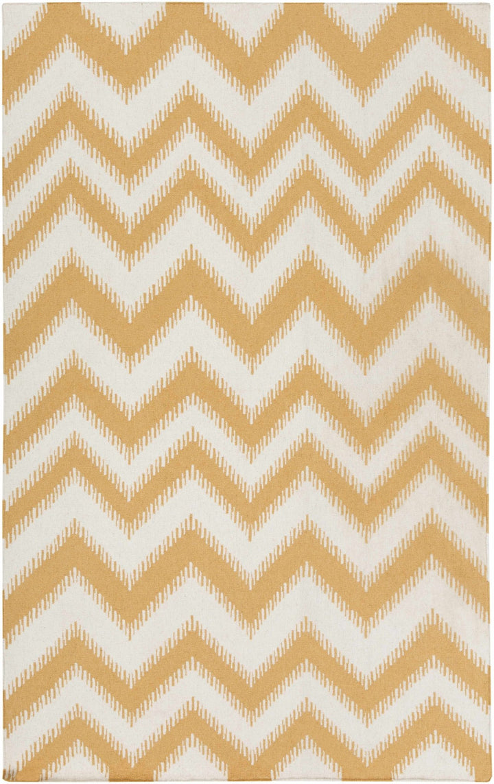 Oran Ivory And Mustard Modern Style Hand Woven Area Rug - The Rug Decor