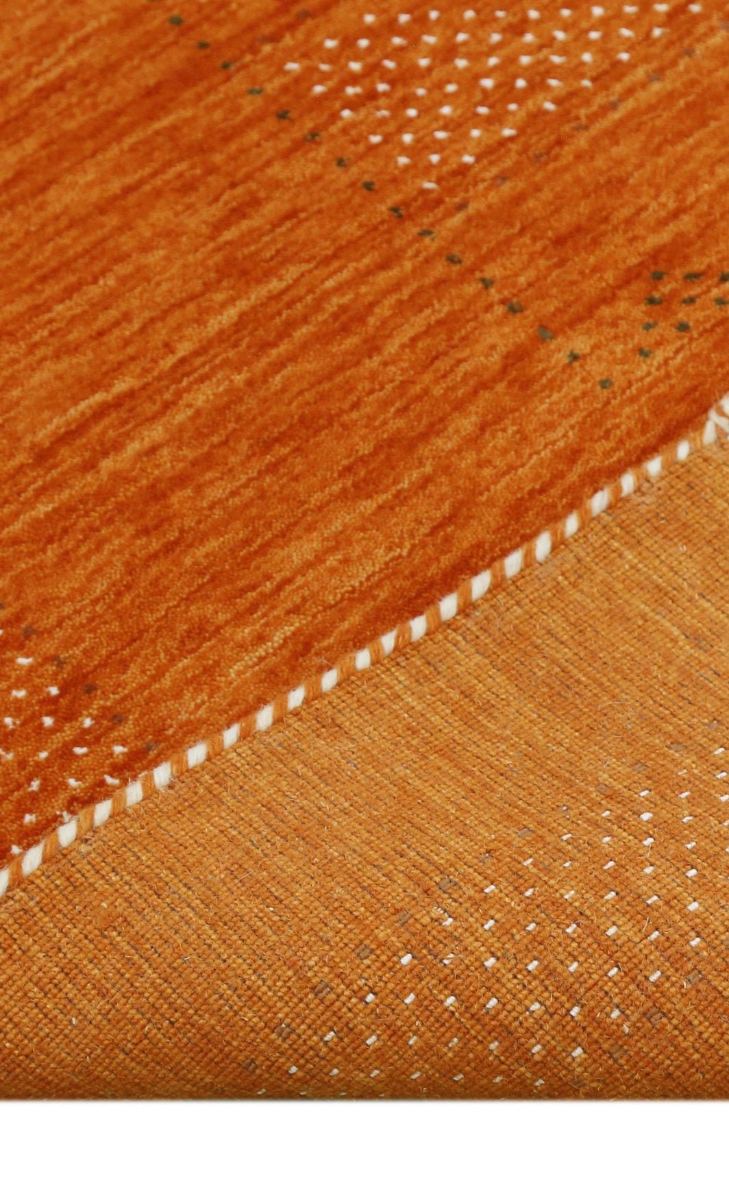 Orange And White Modern Design Hand Loomed Wool Area Rug - The Rug Decor
