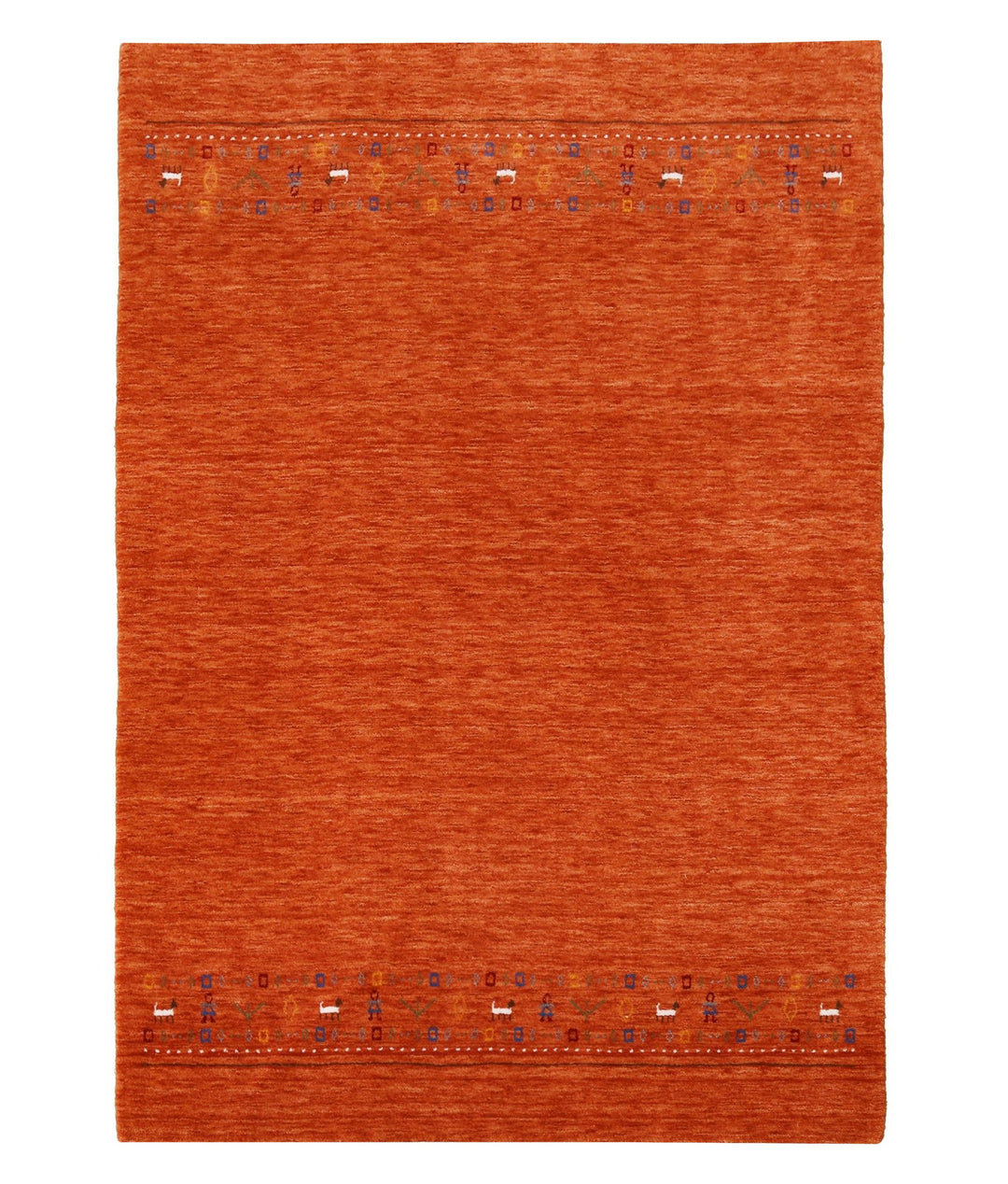 Orange Contemporary Design Hand Loomed Wool Area Rug - The Rug Decor