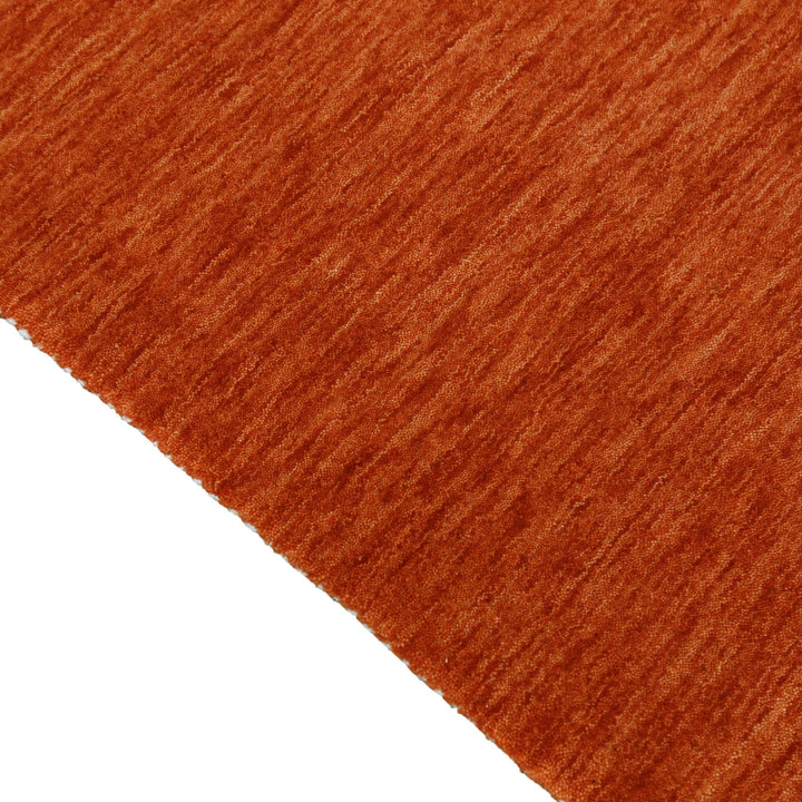 Orange Contemporary Design Hand Loomed Wool Area Rug - The Rug Decor