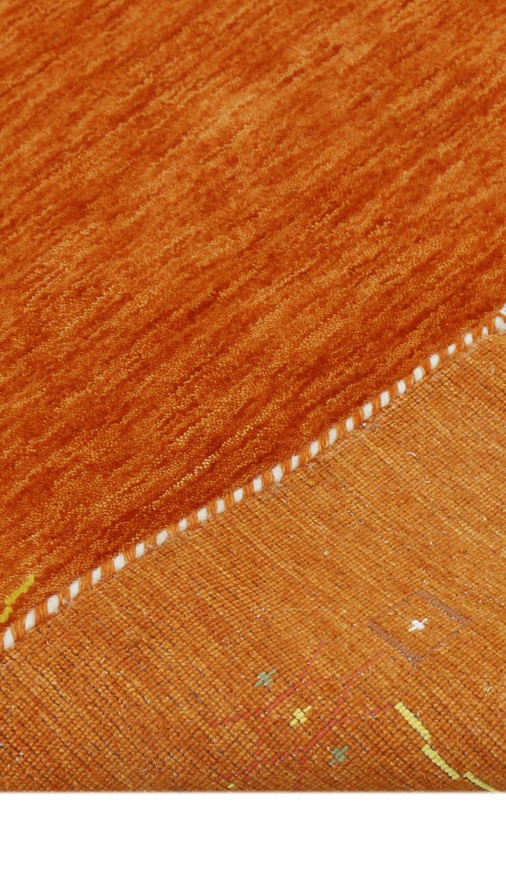 Orange Modern Geometrical Tribal Border Hand Loomed Wool Area Rug - The Rug Decor