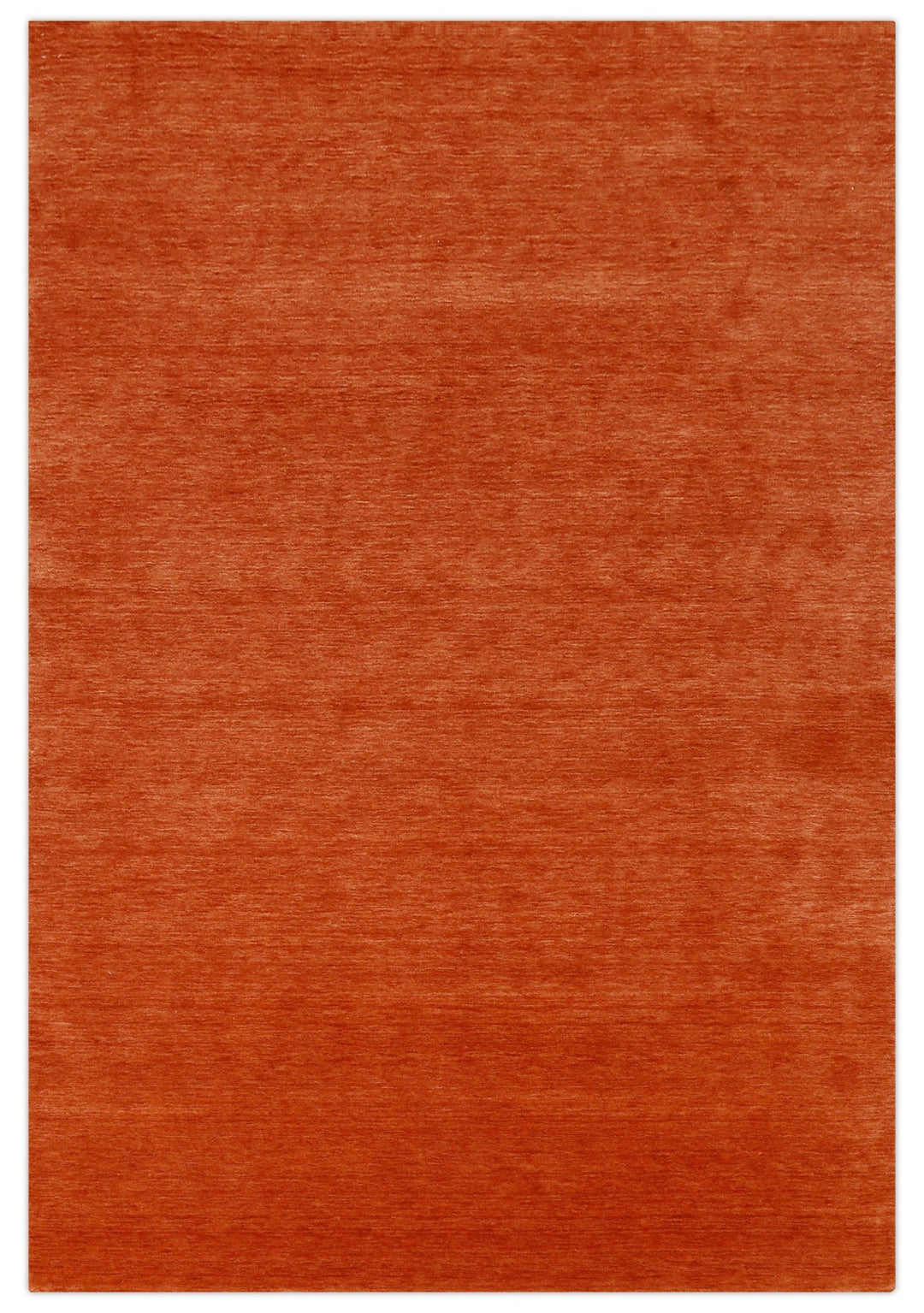 Orange Modern Solid Design Hand Loomed Wool Area Rug - The Rug Decor