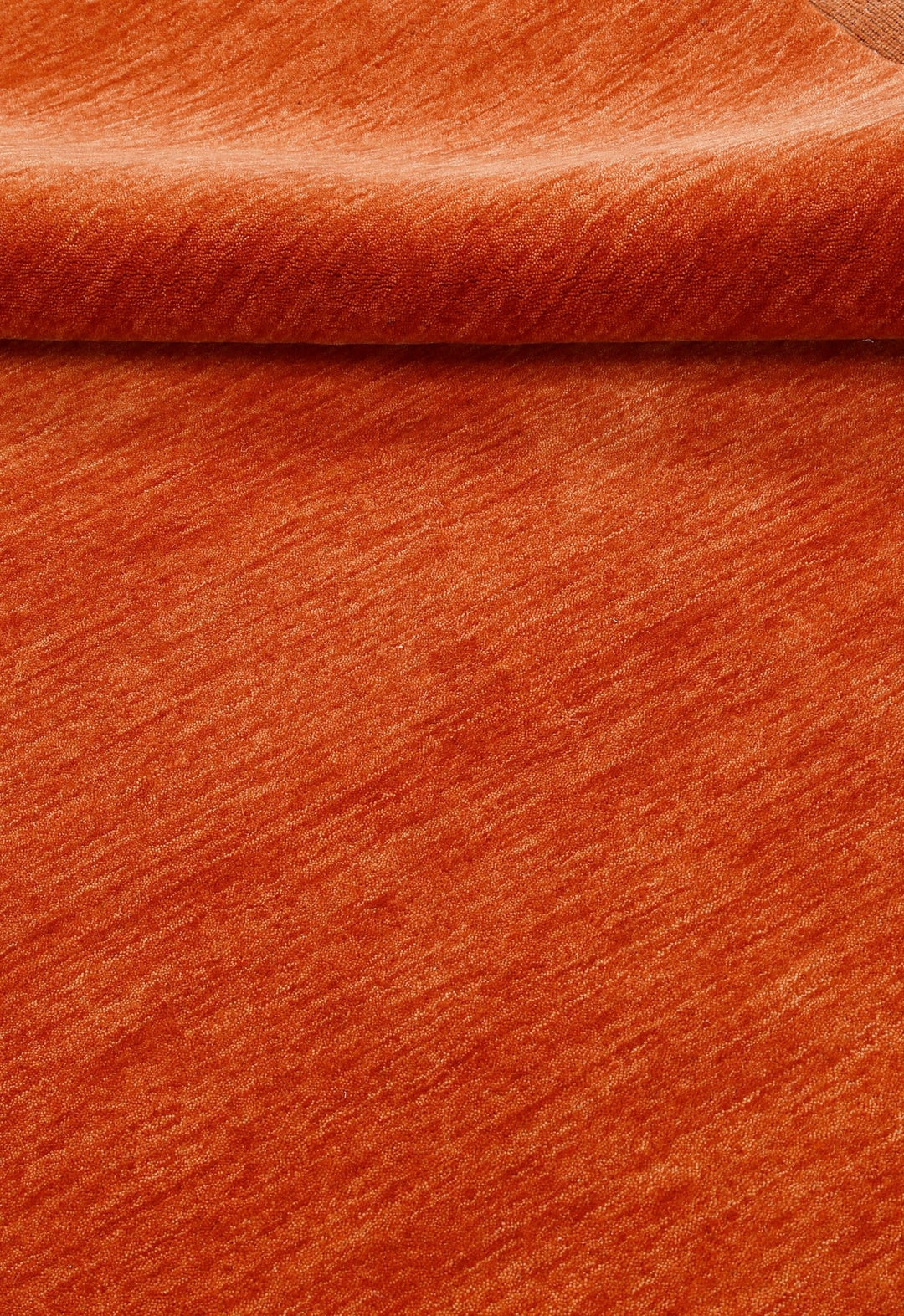 Orange Modern Solid Design Hand Loomed Wool Area Rug - The Rug Decor