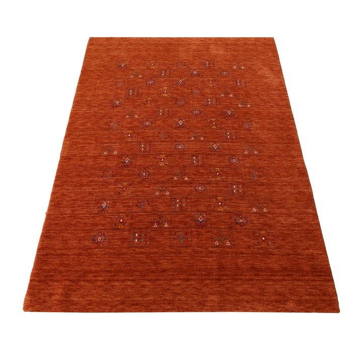 Orange Tribal Center Medallion Hand Loomed Wool Area Rug - The Rug Decor