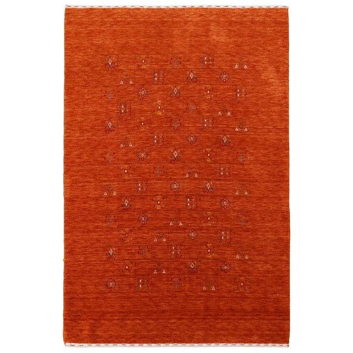 Orange Tribal Center Medallion Hand Loomed Wool Area Rug - The Rug Decor