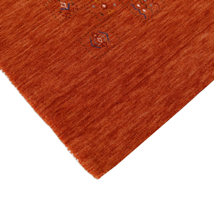 Orange Tribal Center Medallion Hand Loomed Wool Area Rug - The Rug Decor