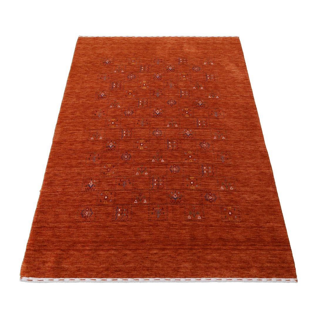 Orange Tribal Center Medallion Hand Loomed Wool Area Rug - The Rug Decor