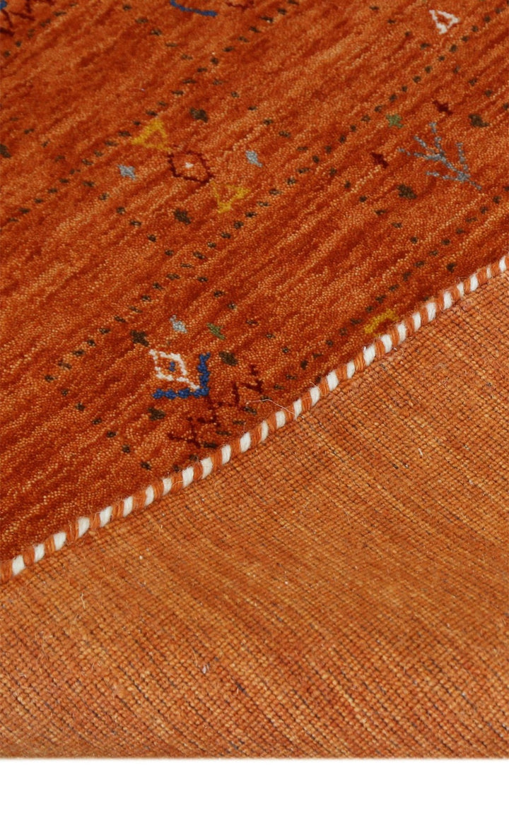 Orange Tribal Center Medallion Hand Loomed Wool Area Rug - The Rug Decor