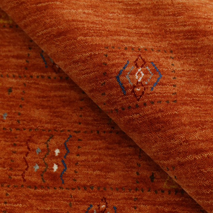 Orange Tribal Center Medallion Hand Loomed Wool Area Rug - The Rug Decor