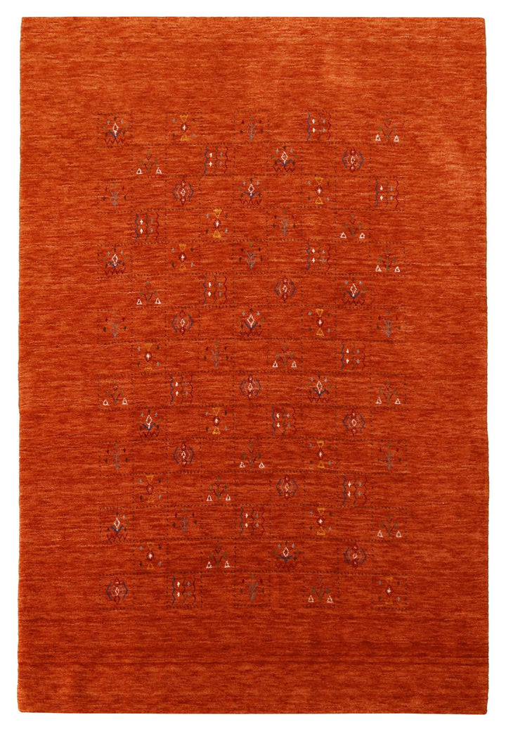 Orange Tribal Center Medallion Hand Loomed Wool Area Rug - The Rug Decor