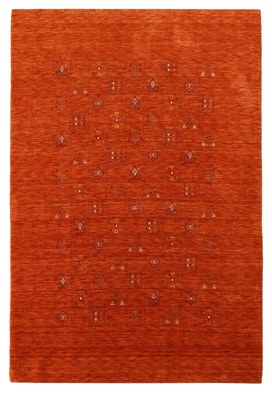 Orange Tribal Center Medallion Hand Loomed Wool Area Rug - The Rug Decor