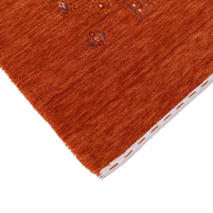 Orange Tribal Center Medallion Hand Loomed Wool Area Rug - The Rug Decor