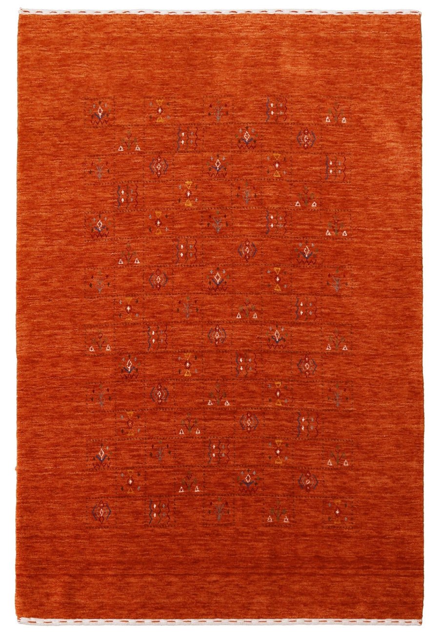 Orange Tribal Center Medallion Hand Loomed Wool Area Rug - The Rug Decor