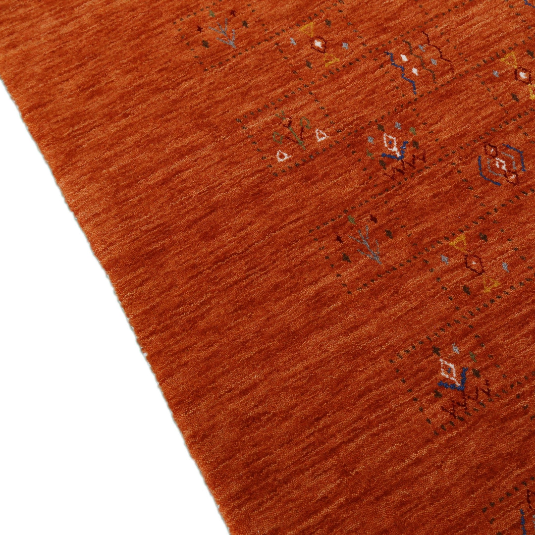 Orange Tribal Center Medallion Hand Loomed Wool Area Rug - The Rug Decor