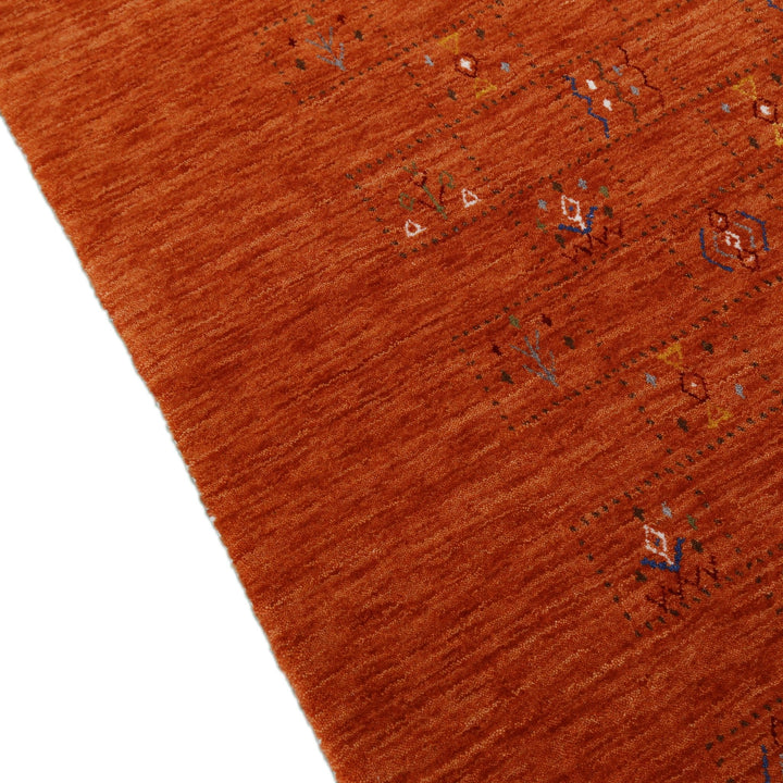 Orange Tribal Center Medallion Hand Loomed Wool Area Rug - The Rug Decor