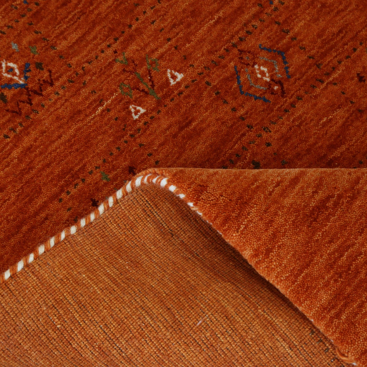 Orange Tribal Center Medallion Hand Loomed Wool Area Rug - The Rug Decor