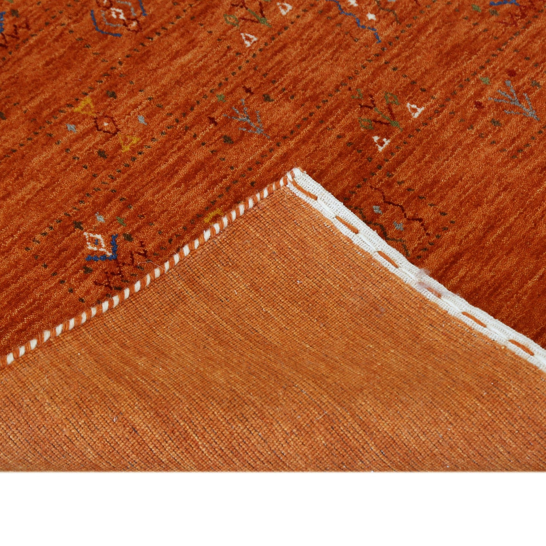 Orange Tribal Center Medallion Hand Loomed Wool Area Rug - The Rug Decor