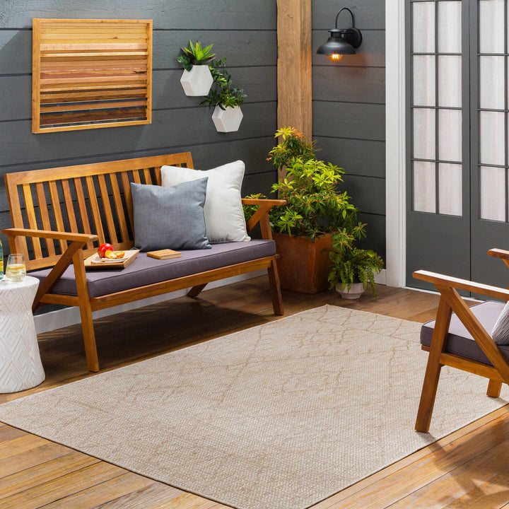 Marwood Bohemian Style Beige & Brown Nordic Rug