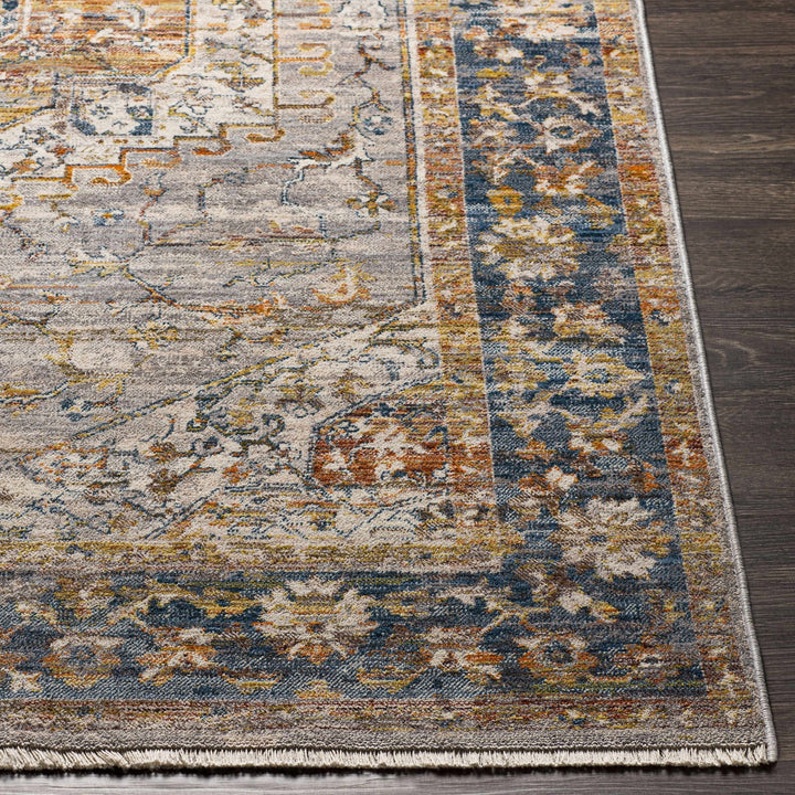 Orchards Traditional Gray And Blue Area Rug - The Rug Decor
