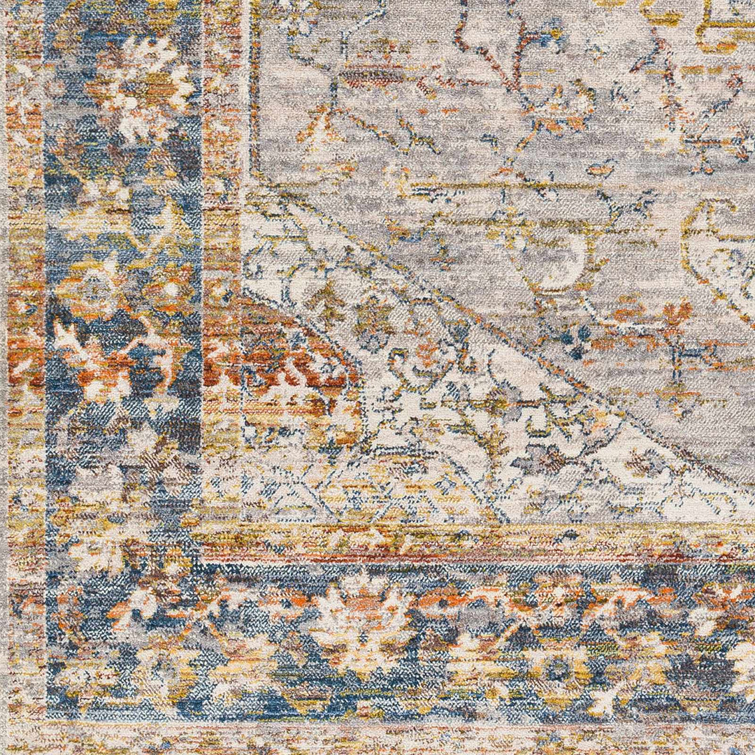 Orchards Traditional Gray And Blue Area Rug - The Rug Decor