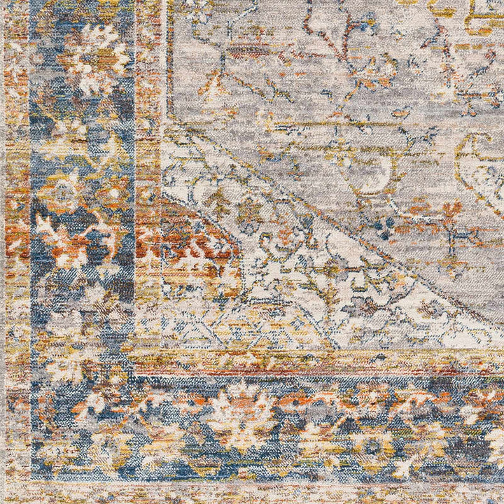 Orchards Traditional Gray And Blue Area Rug - The Rug Decor