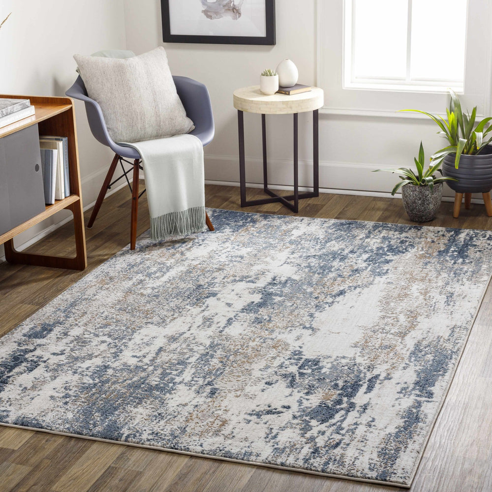 Ord Blue And Gray Modern Abstract Design Area Rug - The Rug Decor