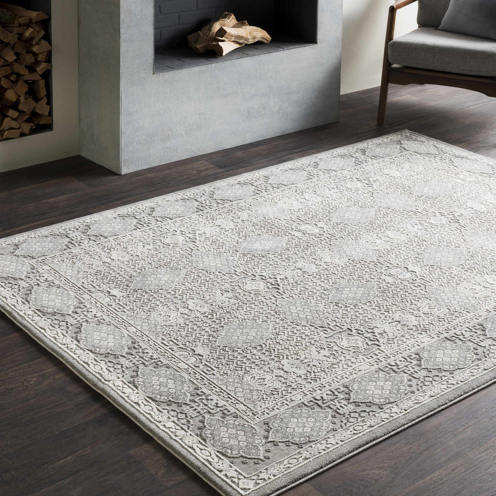 Ordway Gray Traditional Style Area Rug - The Rug Decor