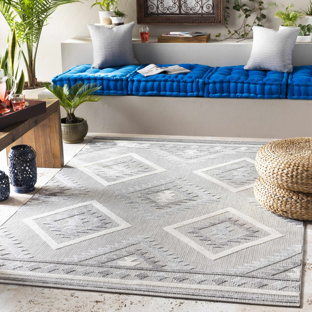 Oreana Gray Modern Style Outdoor Area Rug - The Rug Decor