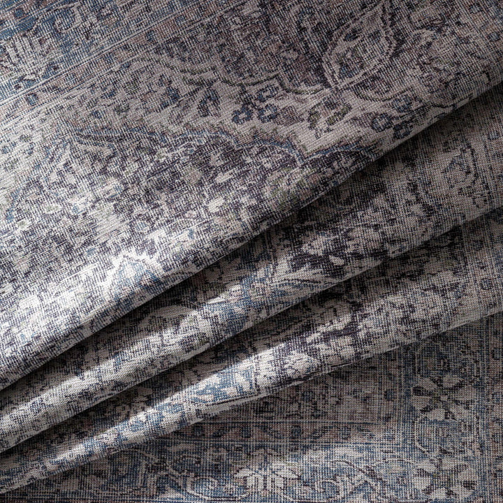 Oriental Medallion Beige, Blue and Violet Multi size Low pile Area Rug - The Rug Decor
