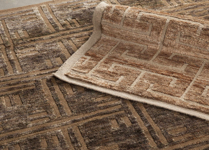 Oriskany Brown And Beige Modern Style Area Rug - The Rug Decor
