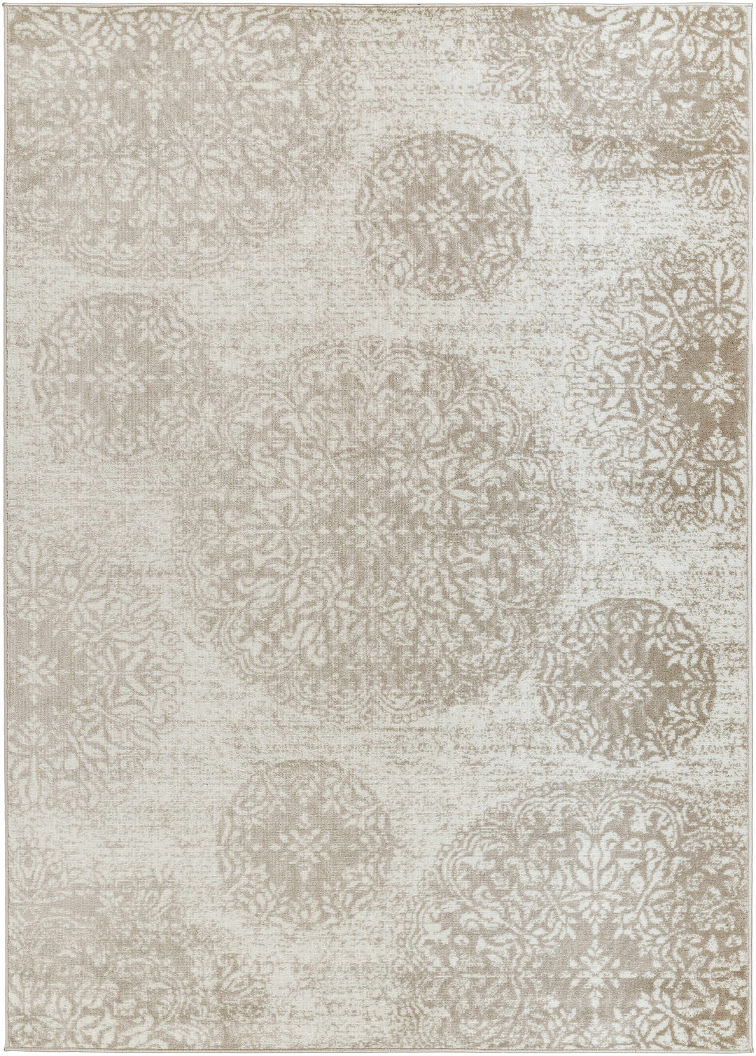 Osman Modern Style Ivory And Brown Area Rug