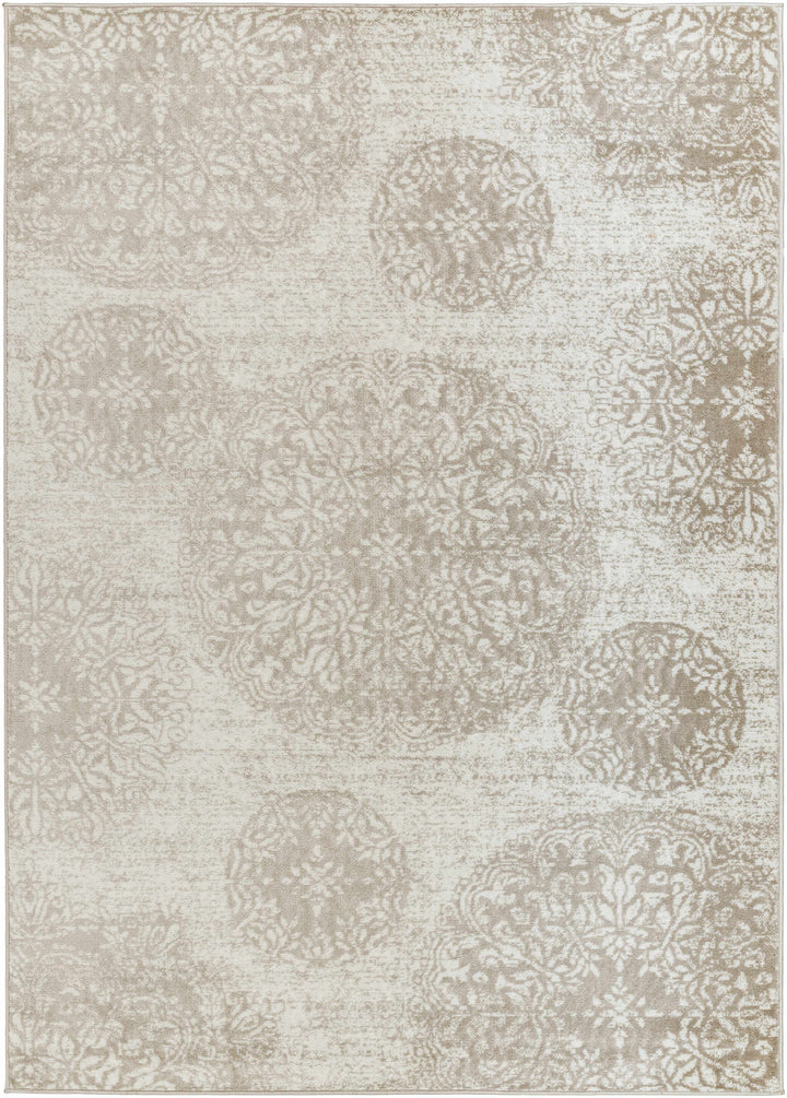 Osman Modern Style Ivory And Brown Area Rug