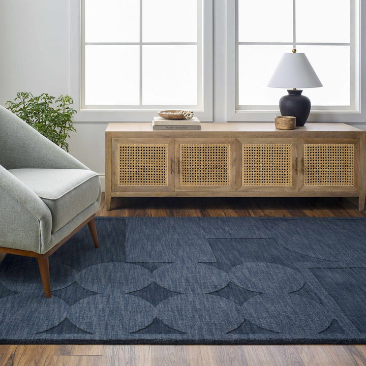 Oshae Contemporary Geometrical Charcoal And Gray Rug - The Rug Decor