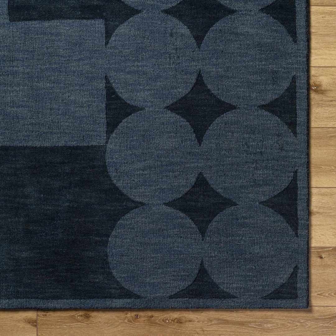 Oshae Contemporary Geometrical Charcoal And Gray Rug - The Rug Decor