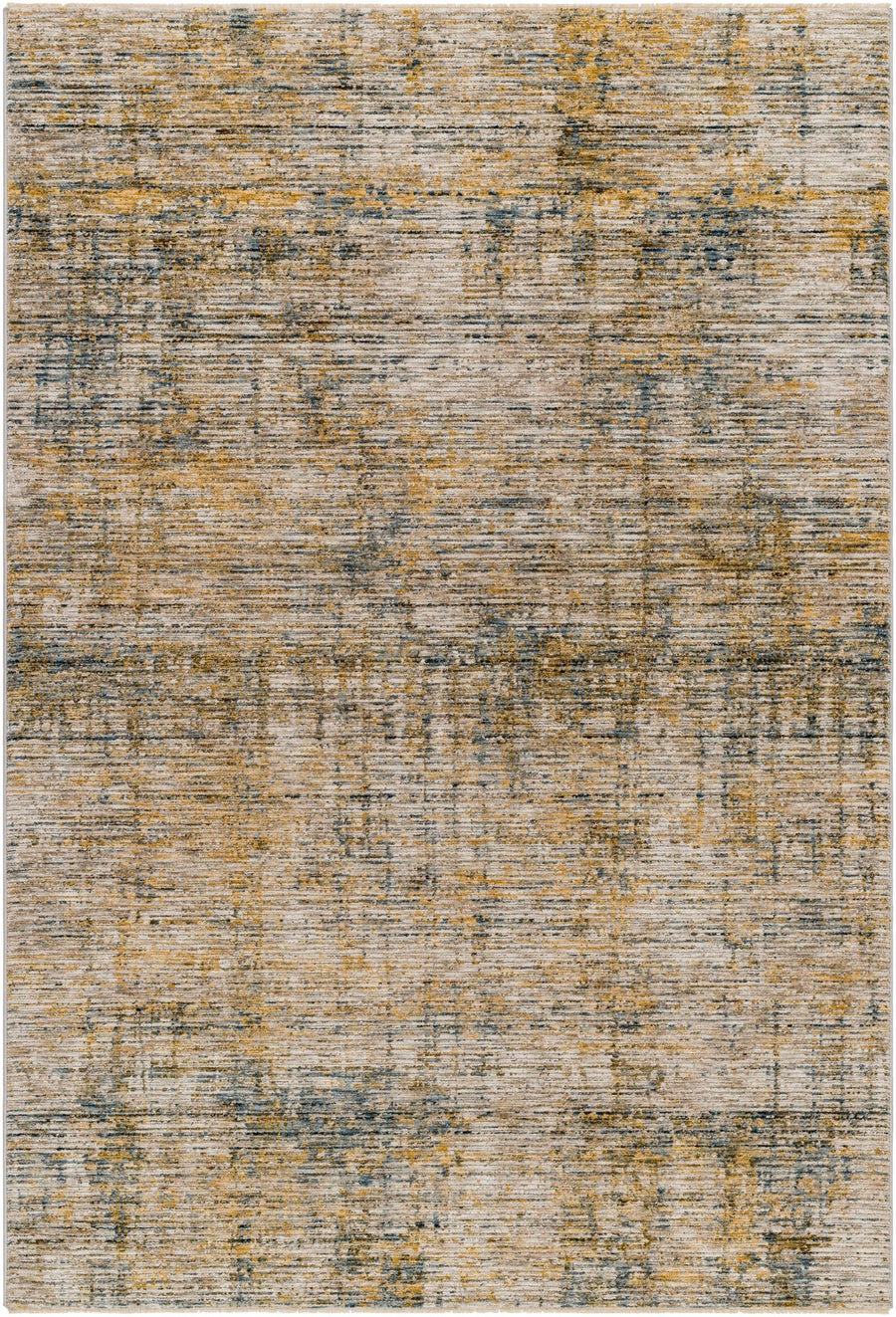 Osma Modern Abstract Design Mustard And Beige Area Rug - The Rug Decor