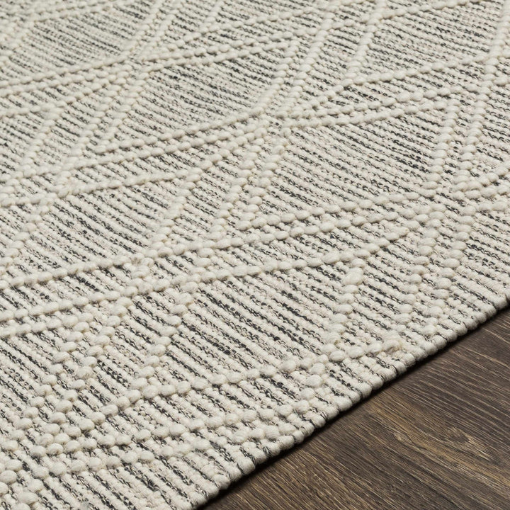 Ossun Bohemian Gray And Ivory Wool Rug - The Rug Decor