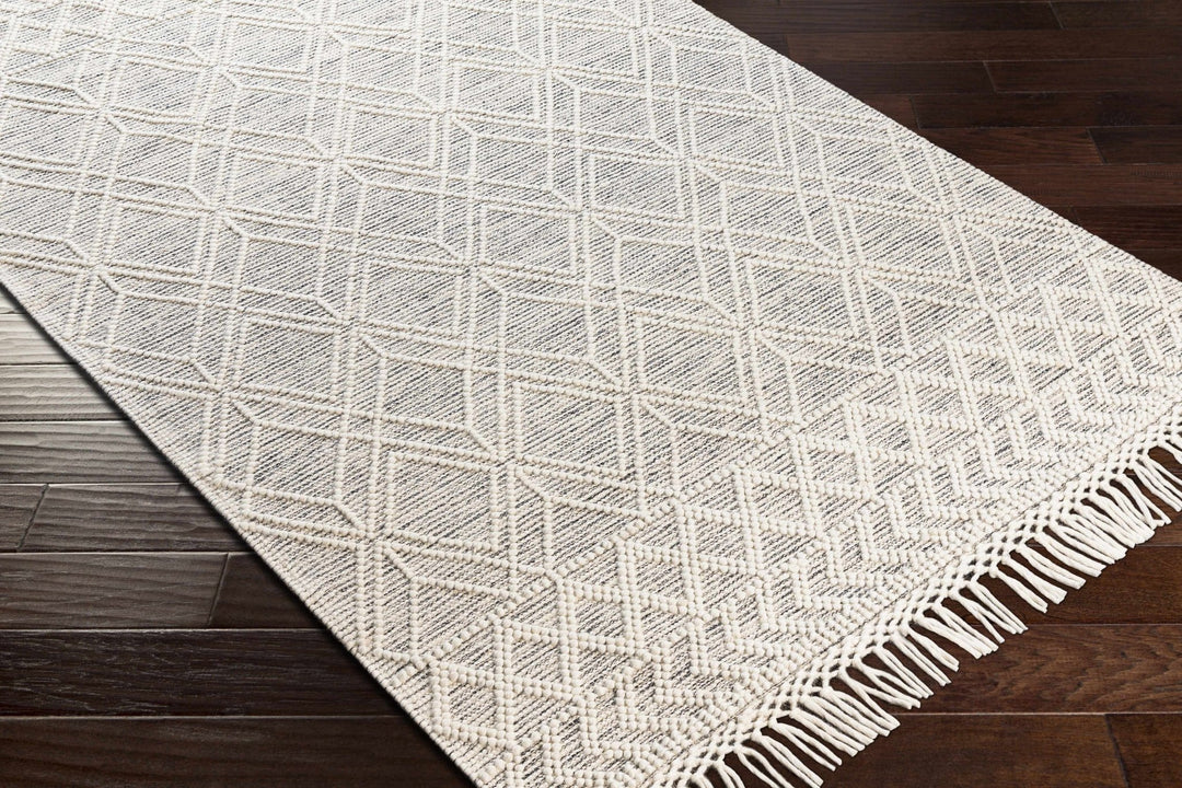 Ossun Bohemian Gray And Ivory Wool Rug - The Rug Decor