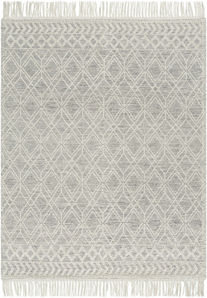 Ossun Bohemian Gray And Ivory Wool Rug - The Rug Decor