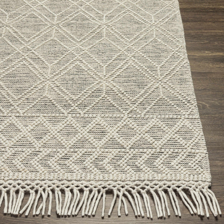 Ossun Bohemian Gray And Ivory Wool Rug - The Rug Decor