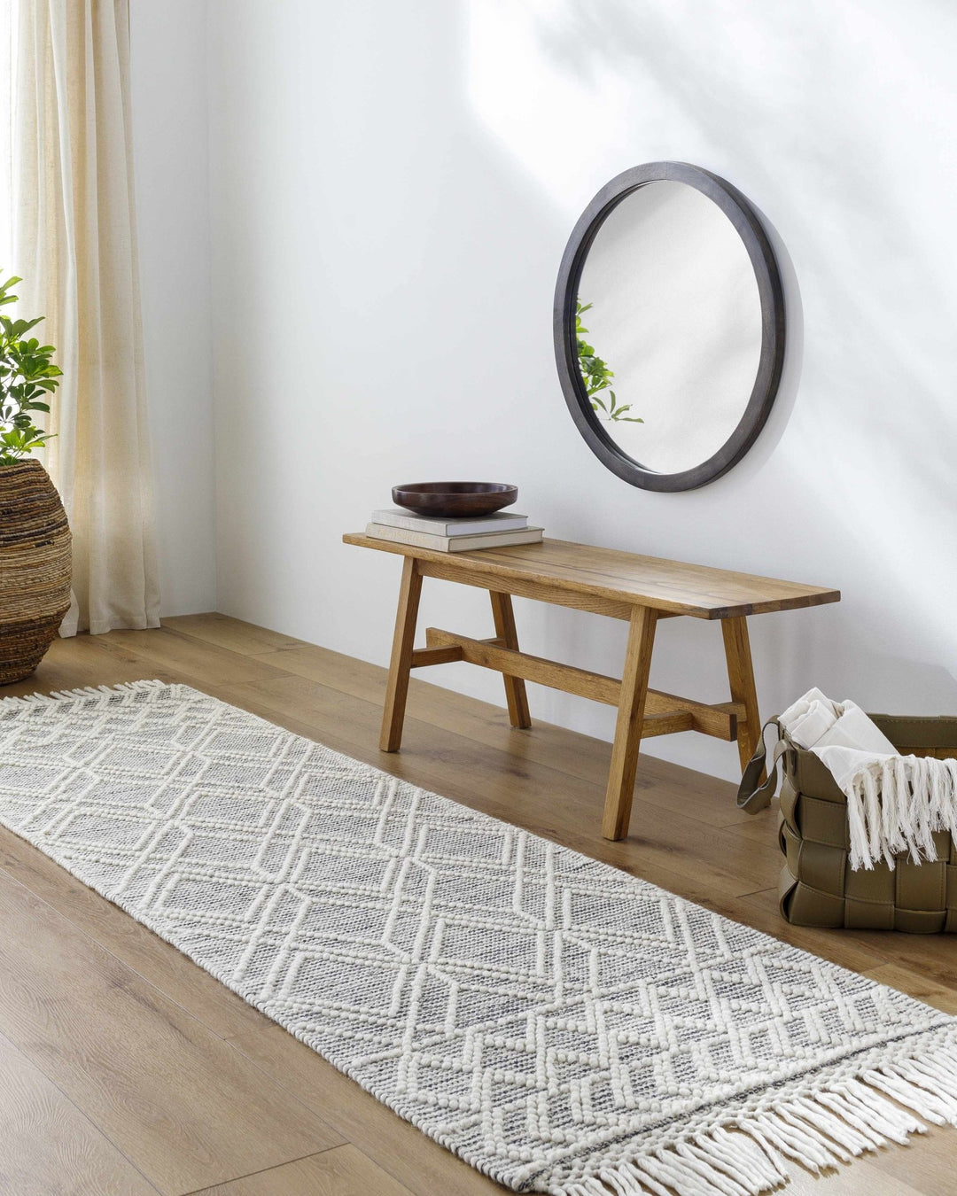 Ossun Bohemian Gray And Ivory Wool Rug - The Rug Decor