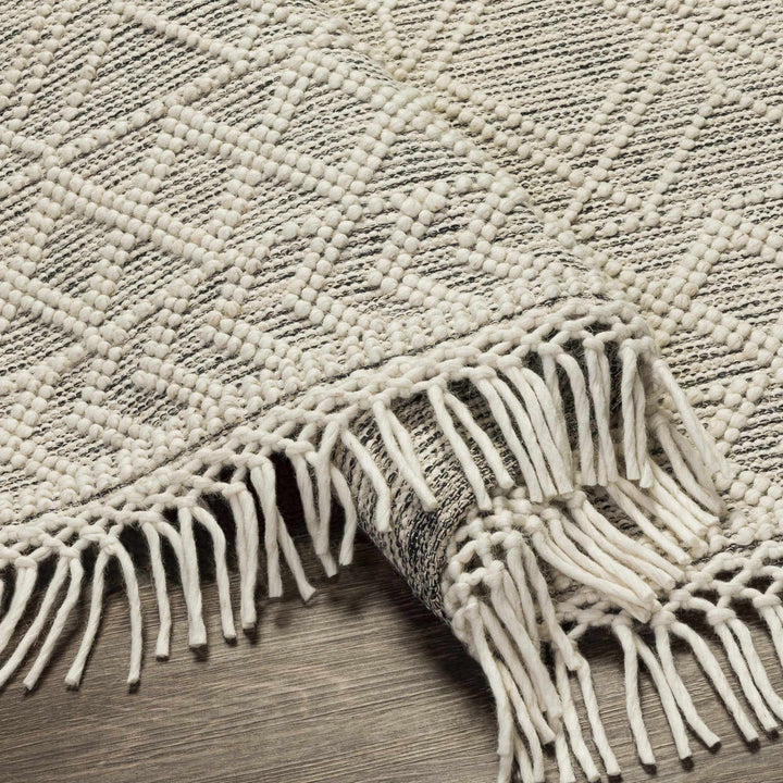 Ossun Bohemian Gray And Ivory Wool Rug - The Rug Decor
