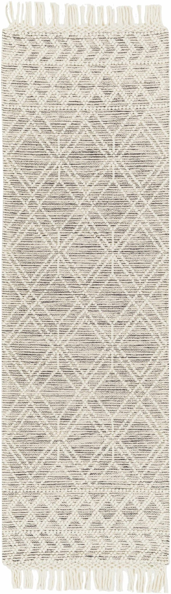 Ossun Bohemian Gray And Ivory Wool Rug - The Rug Decor