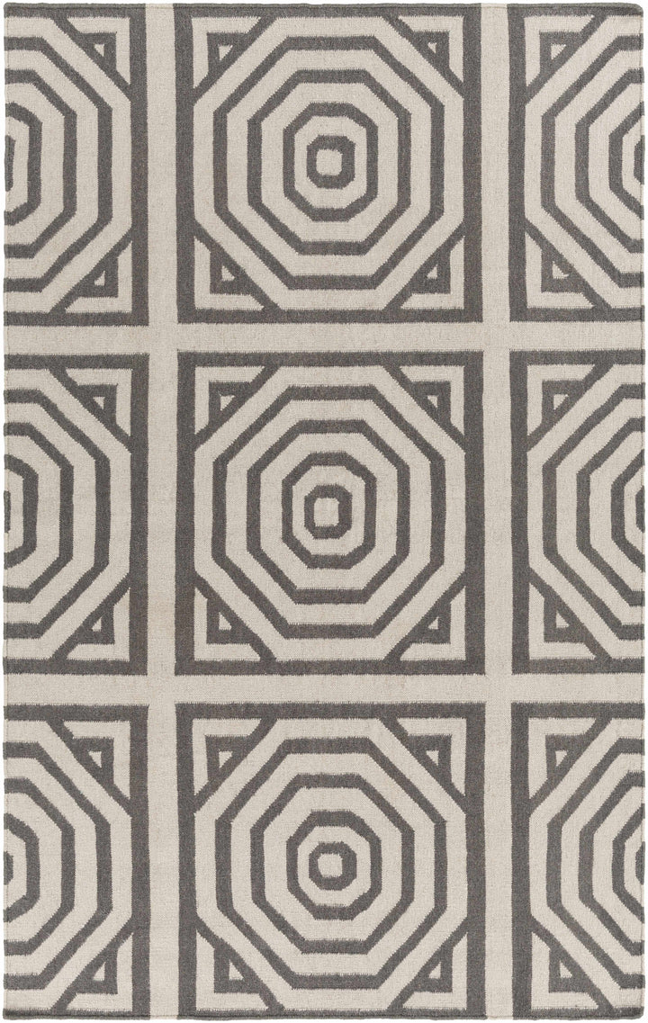 Otway Modern Geometrical Beige And Gray Hand Woven Area Rug