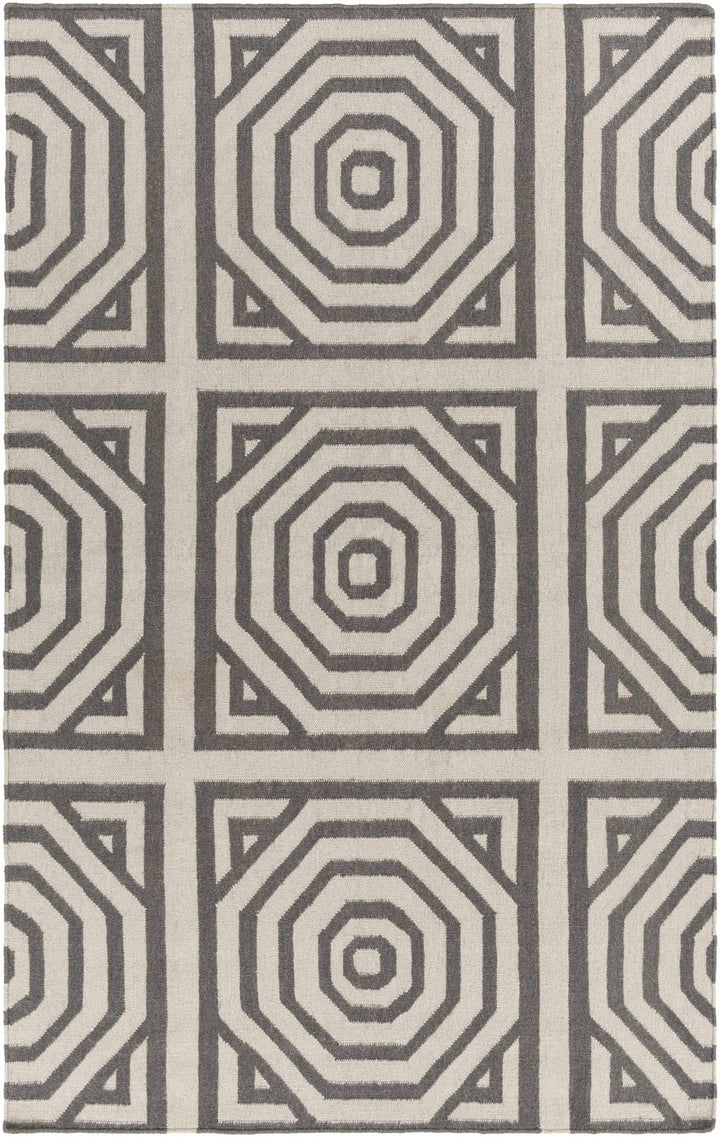 Otway Modern Geometrical Beige And Gray Hand Woven Area Rug - The Rug Decor