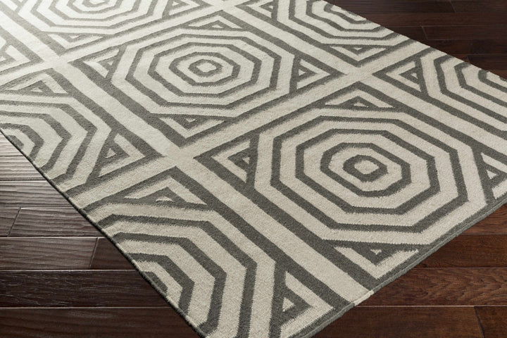 Otway Modern Geometrical Beige And Gray Hand Woven Area Rug - The Rug Decor