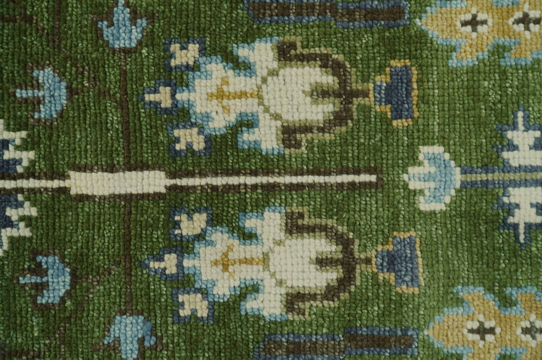 Oversize 5x10 Runner Rug Green Tree of life Hand Knotted Wool Rug - The Rug Decor